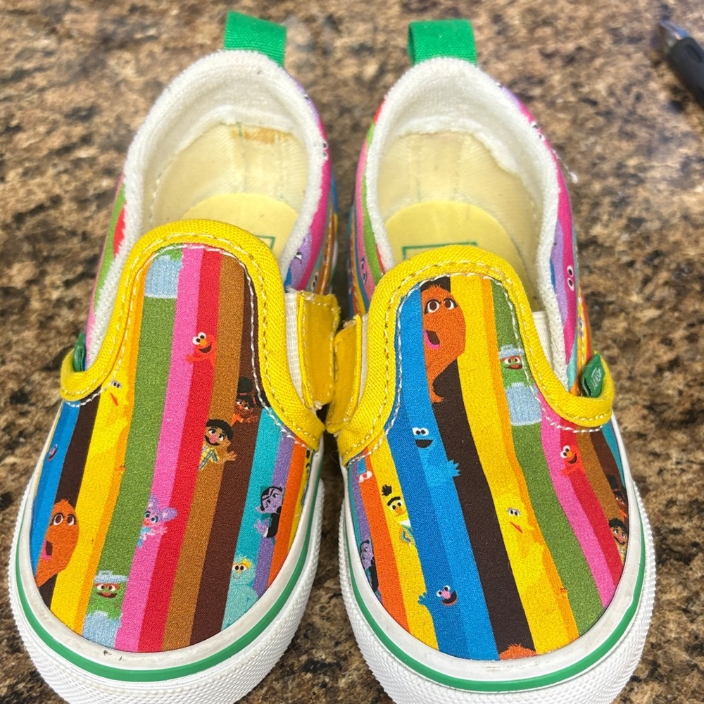 Vans Multicolor Striped Sesame Street  Kids Sneakers